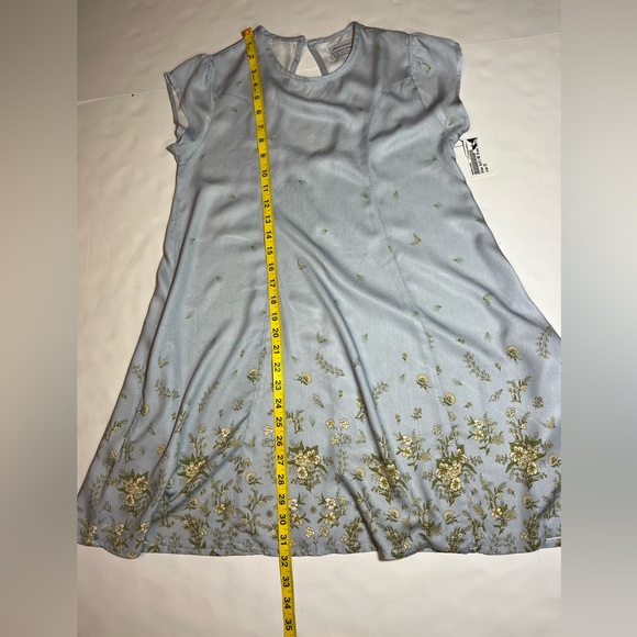 NWT Urban Outfitters Baby Blue Floral Trapeze Dress SZ XS - Picture 9 of 9